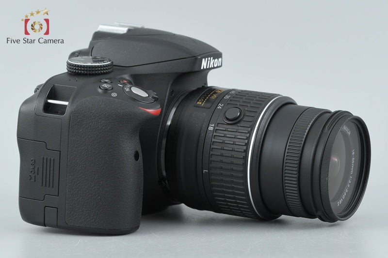 "Shutter count 2,434" Nikon D3300 Black 24.2 MP DSLR 18-55mm VR II Lens