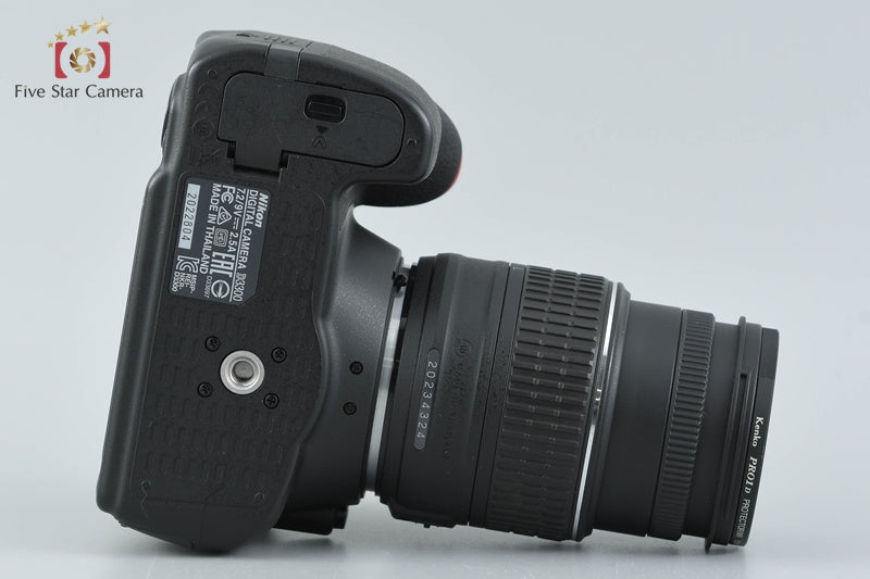 "Shutter count 2,434" Nikon D3300 Black 24.2 MP DSLR 18-55mm VR II Lens