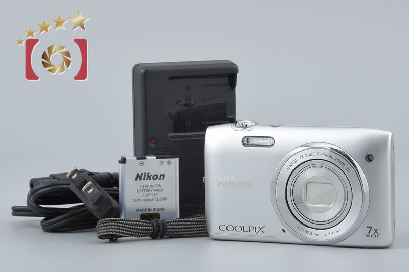 Nikon COOLPIX S3400 Crystal Silver 20.1 MP Digital Camera