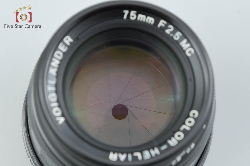 Voigtlander COLOR-HELIAR 75mm f/2.5 MC Black L39 LTM Leica Thread Mount Lens