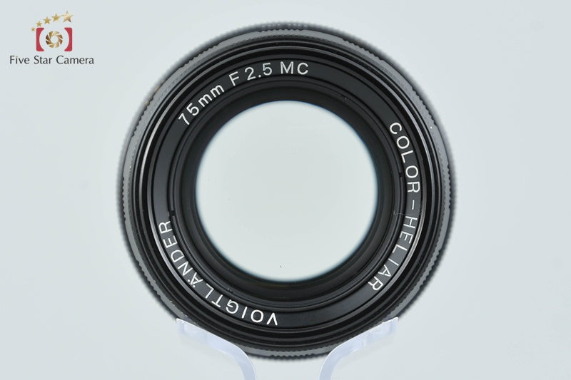 Voigtlander COLOR-HELIAR 75mm f/2.5 MC Black L39 LTM Leica Thread Mount Lens