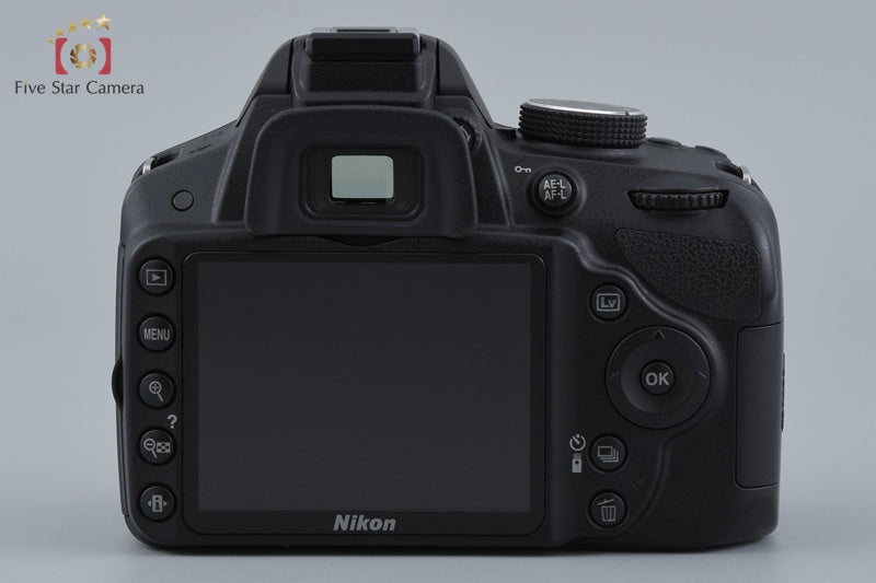 Nikon D3200 Black 24.2 MP DSLR 18-55 55-200 VR Lenses