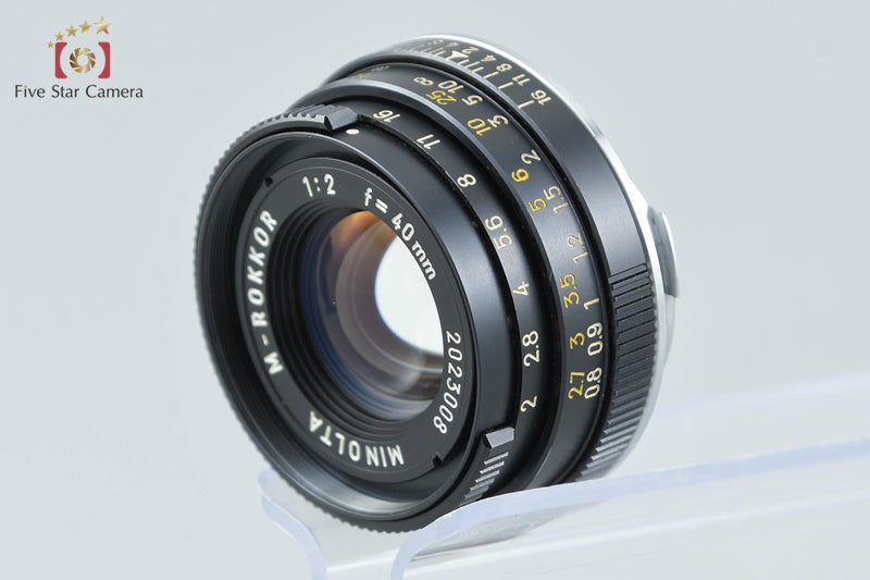 MINOLTA M-ROKKOR 40mm f/2 Leica M Mount Lens