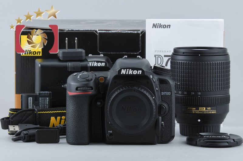 "Count 1,214" Nikon D7500 20.9 MP Digital SLR Camera 18-140 VR Lens w/ Box