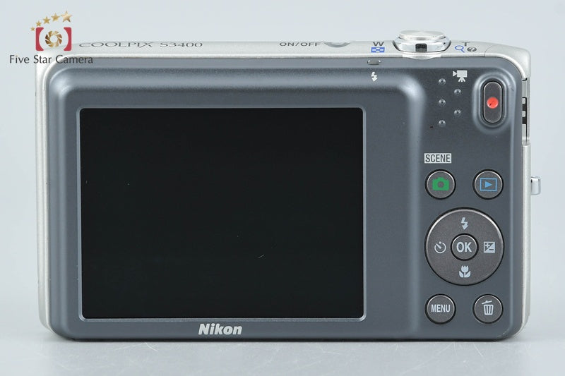 Nikon COOLPIX S3400 Crystal Silver 20.1 MP Digital Camera