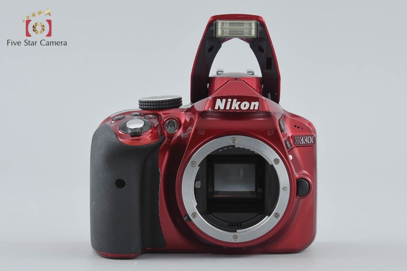 Nikon D3300 Red 24.2 MP DSLR 18-55mm VR II Lens
