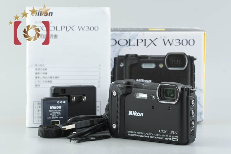 Nikon COOLPIX W300 Black 16.0 MP Digital Camera w/ Box