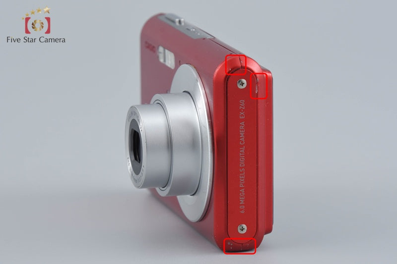 Casio EXILIM ZOOM EX-Z60 Red 6.0 MP Digital Camera