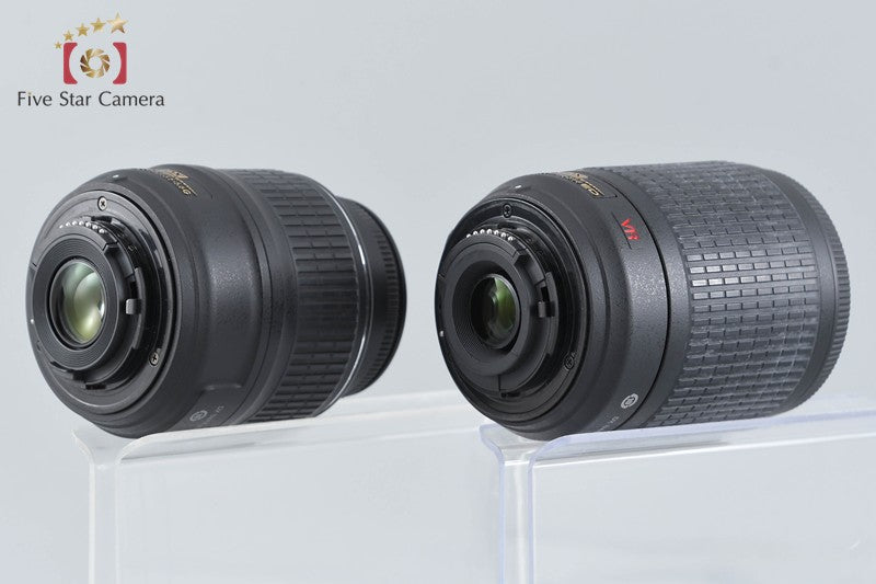 Count 5,423 Nikon D3100 Black 14.2 MP Digital SLR Camera 18-55 55-200 Lenses