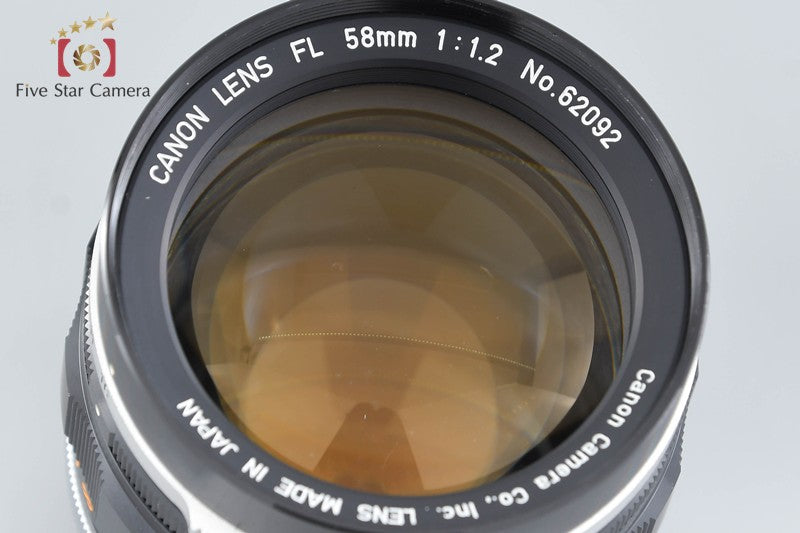 Canon FL 58mm f/1.2 FD Mount Lens