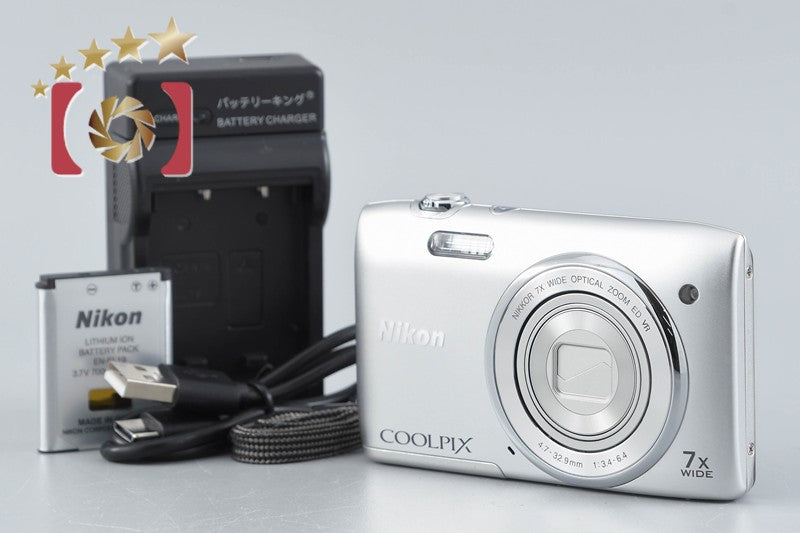 Nikon COOLPIX S3500 Crystal Silver 20.0 MP Digital Camera