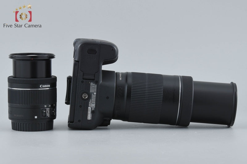 Canon EOS Kiss X9 / Rebel SL2 / 200D Black 24.2 MP 18-55 55-250 Lenses w/ Box