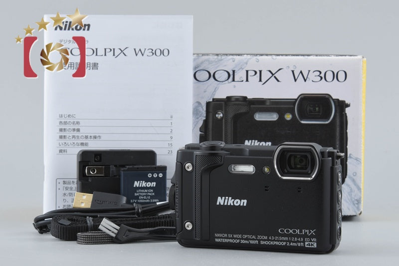 Nikon COOLPIX W300 Black 16.0 MP Digital Camera w/ Box