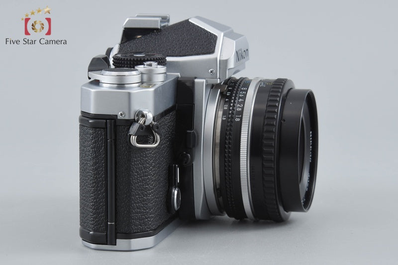 Nikon FM Silver Later Model 35mm SLR Film Camera + Ai-S NIKKOR 50mm f/1.8