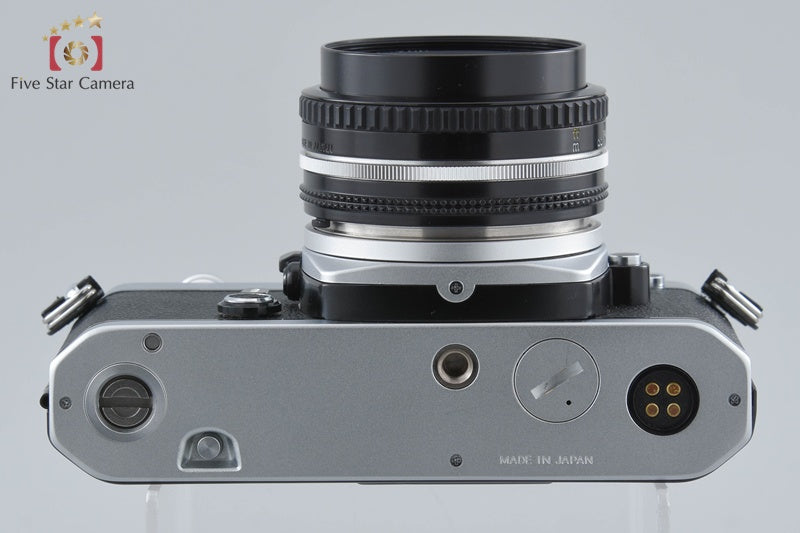 Nikon FM Silver Later Model 35mm SLR Film Camera + Ai-S NIKKOR 50mm f/1.8