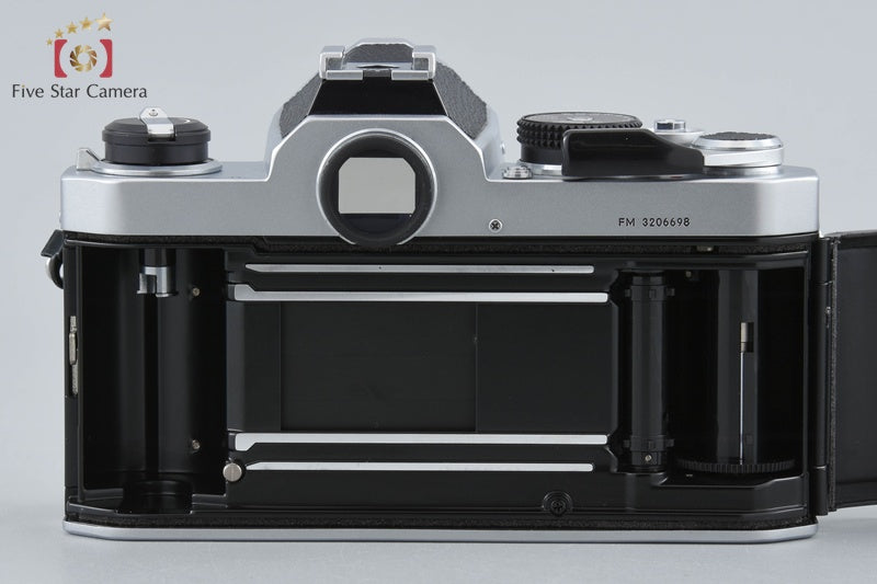 Nikon FM Silver Later Model 35mm SLR Film Camera + Ai-S NIKKOR 50mm f/1.8
