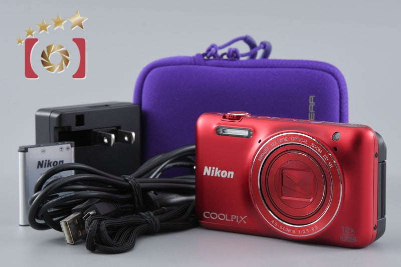 Nikon COOLPIX S6600 Raspberry Red 16.0 MP Digital Camera