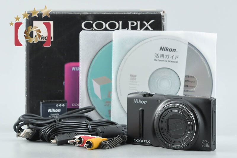 Nikon COOLPIX S9500 Matt Black 18.1 MP Digital Camera w/ Box