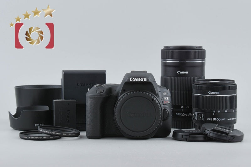 "Count 4,653" Canon EOS Kiss X9 / Rebel SL2 / 200D 24.2 MP 18-55 55-250 Lenses