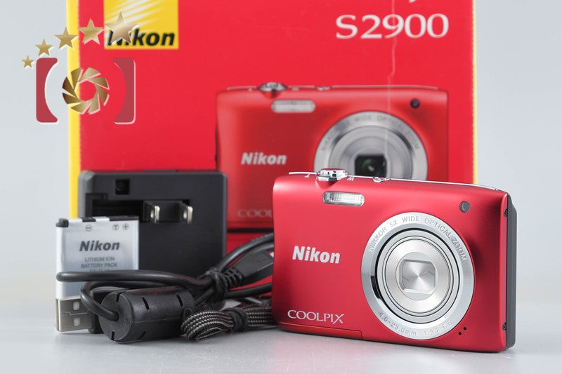 Nikon COOLPIX S2900 Red 20.1 MP Digital Camera w/ Box