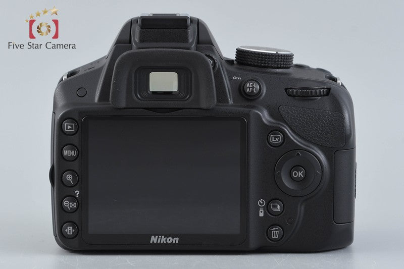 "Shutter count 4,511" Nikon D3200 Black 24.2 MP Digital SLR Camera Body