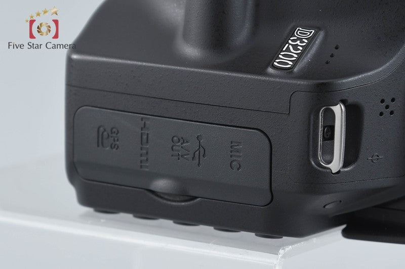 "Shutter count 4,511" Nikon D3200 Black 24.2 MP Digital SLR Camera Body