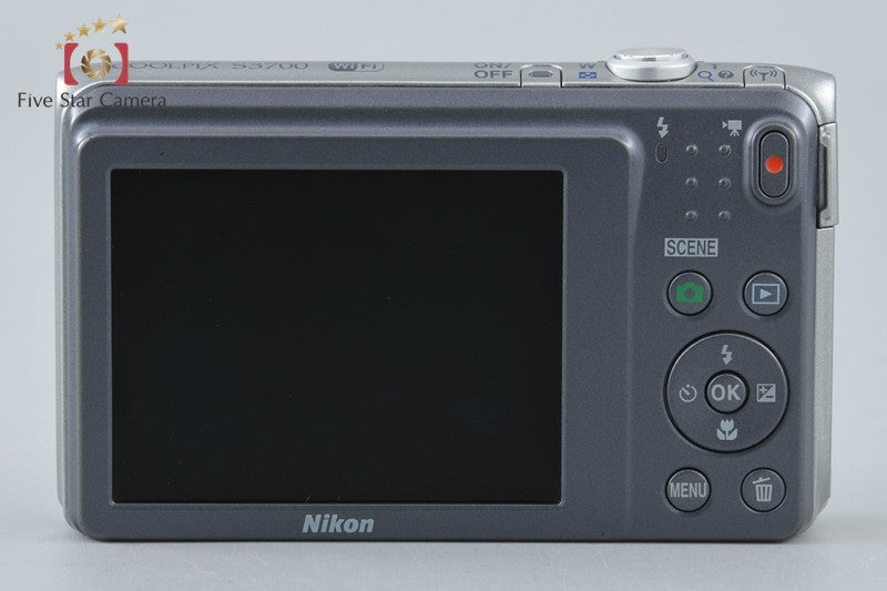 Nikon COOLPIX S3700 Silver 20.1 MP Digital Camera