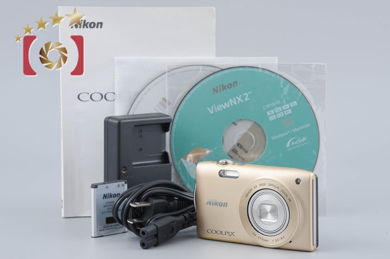 Nikon COOLPIX S3300 Sweet Gold 16.0 MP Digital Camera