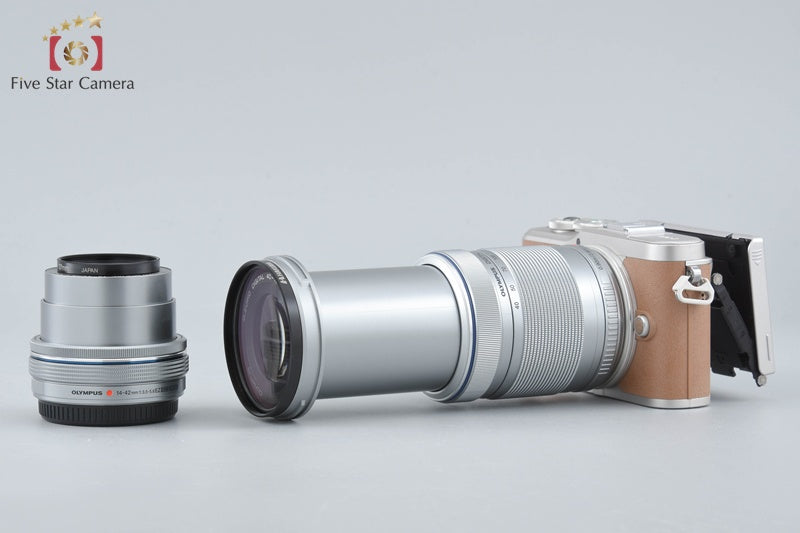 "Count 793" Olympus E-PL9 Brown 16.1 MP Mirrorless Camera 14-42 40-150 Lenses