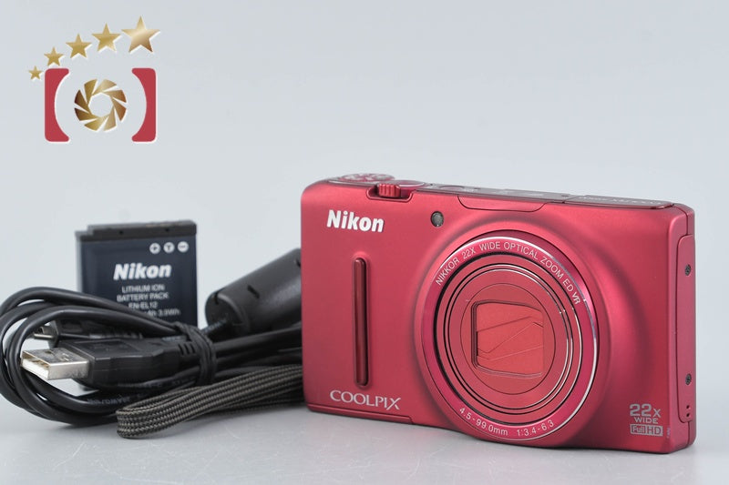 Nikon COOLPIX S9500 Velvet Red 18.1 MP Digital Camera