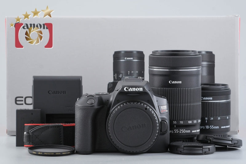 Canon EOS Kiss X10 / Rebel SL3 / 250D / 200DII 24.1MP 18-55 55-250 Lenses w/ Box