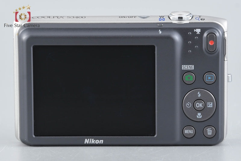 Nikon COOLPIX S3400 Crystal Silver 20.1 MP Digital Camera w/ Box