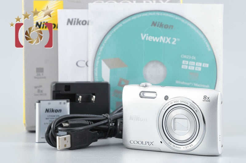Nikon COOLPIX S3600 Crystal Silver 20.0 MP Digital Camera w/ Box