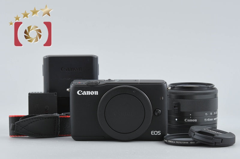 Canon EOS M10 Black 18.0 MP Digital Mirrorless Camera 15-45 Lens