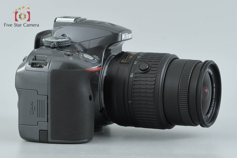 Nikon D5300 Gray 24.2 MP DSLR Camera 18-55 VR II Lens
