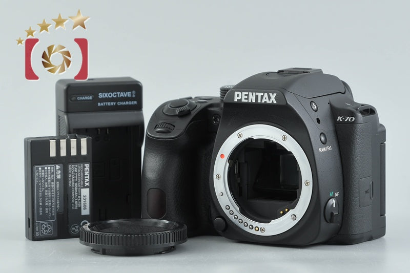 "Count 721" PENTAX K-70 Black 24.0 MP DSLR Camera Body