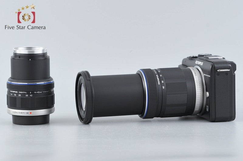 "Count 2,638" Olympus PEN Lite E-PL1s Black 12.3 MP 14-42 40-150 Lenses w/ Box