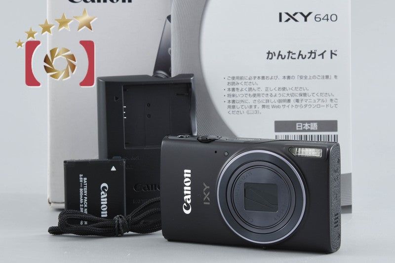 Canon IXY 640 Black 20.2 MP Digital Camera w/ Box