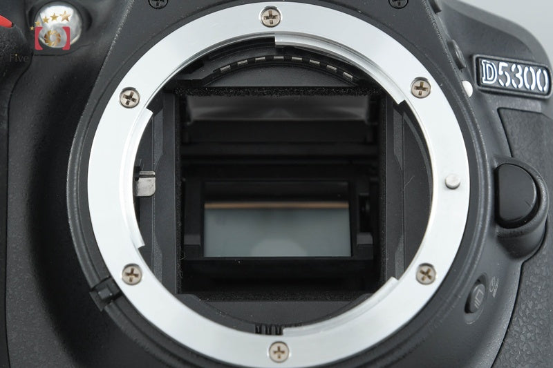 Nikon D5300 Black 24.2 MP DSLR Camera 18-55 55-200 VR Lenses