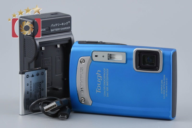 "Shutter count 893" Olympus TOUGH TG-320 Blue 14.0 MP Digital Camera