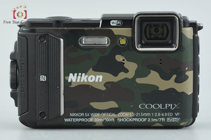 Nikon COOLPIX AW130 Camouflage Green 16.5 MP Digital Camera