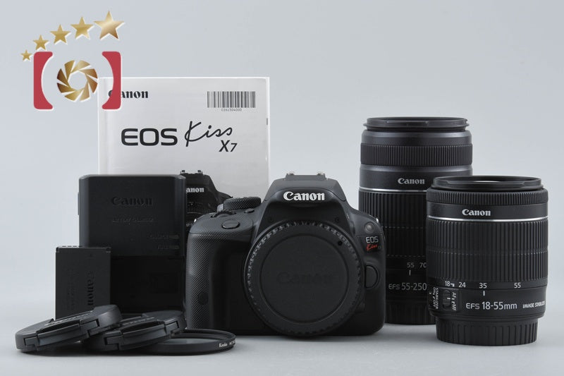 "Count 2,140" Canon EOS Kiss X7 / Rebel SL1 / 100D 18.0 MP 18-55 55-250 Lenses