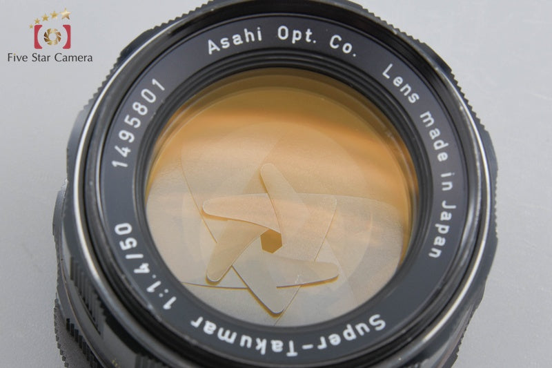PENTAX Super-Takumar 50mm f/1.4 Early Model 8 Elements M42 Mount