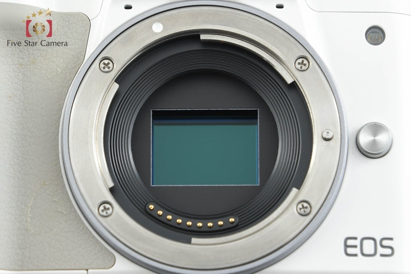 Canon EOS Kiss M / M50 White 24.0 MP 15-45 55-200 IS STM Lenses