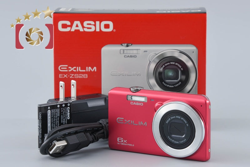 Casio EXILIM EX-ZS28 Red 16.1 MP Digital Camera w/ Box