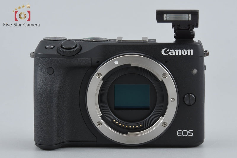 Canon EOS M3 Black 24.2 MP Digital Camera EF-M 18-55 55-200 Lenses w/ Box