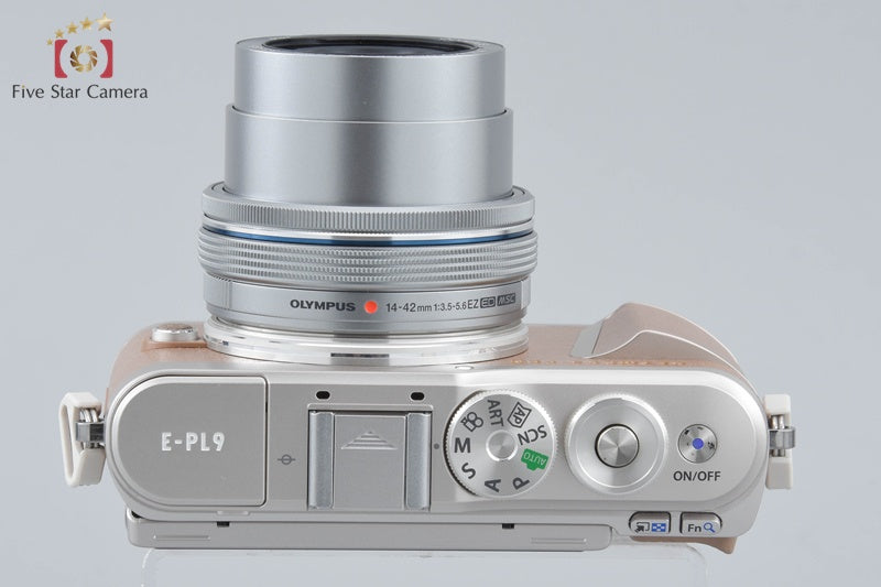 "Count 593" Olympus PEN E-PL9 Brown 16.1 MP Mirrorless Camera 14-42 Lens