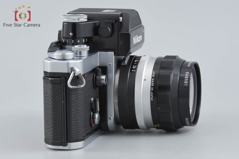 Nikon F2 Photomic Silver 35mm SLR + NIKKOR-O.C Auto 35mm f/2 Non Ai Lens