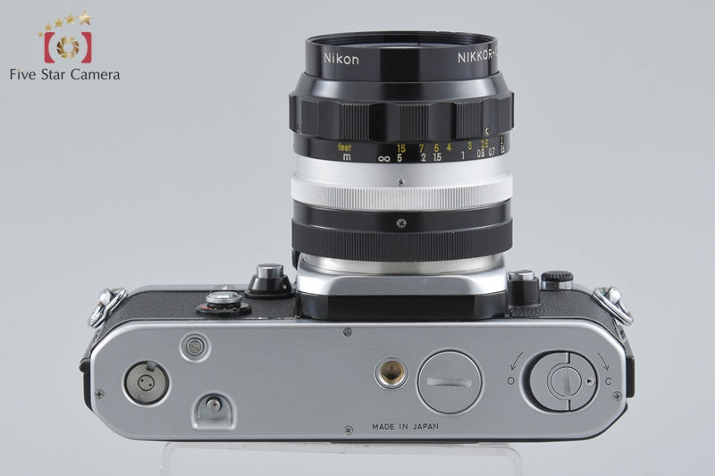 Nikon F2 Photomic Silver 35mm SLR + NIKKOR-O.C Auto 35mm f/2 Non Ai Lens