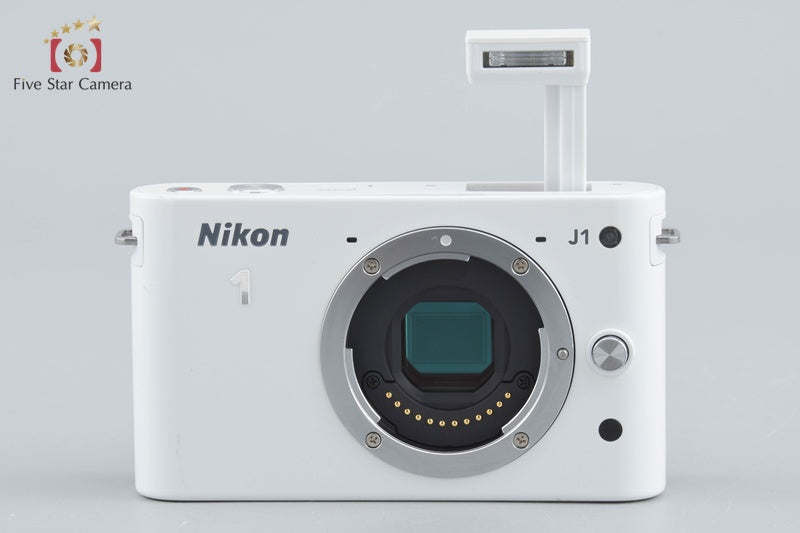 "Shutter count 1,890" Nikon 1 J1 White 10.1 MP Digital Camera 10-30 Lens